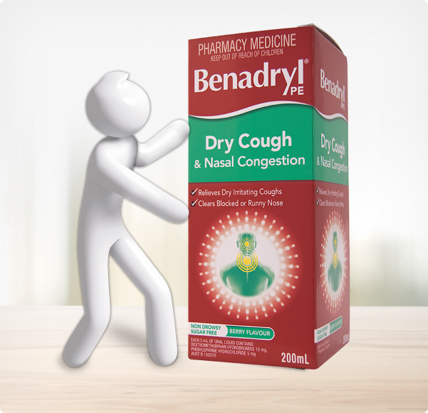 BENADRYL® Dry Cough & Nasal Congestion Cough Liquid